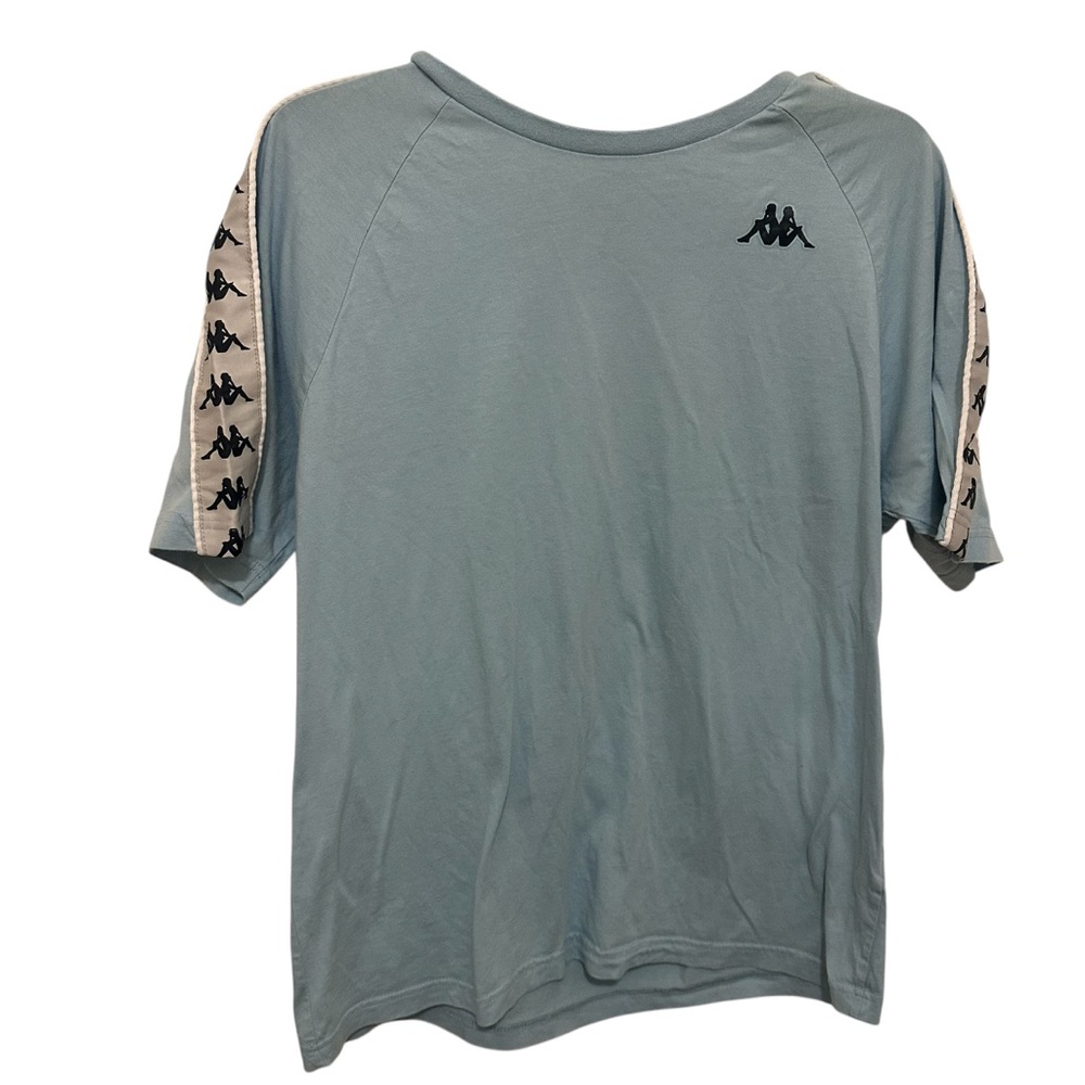 Kappa Baby Blue T-Shirt with Logo Sleeves preowned size Medium
